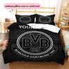 Custom Name BVB Pattern Bedding Quilt Set  Home Decoration  Gift (1 * Duvet Cover + 2 * Pillowcase  Without Core)