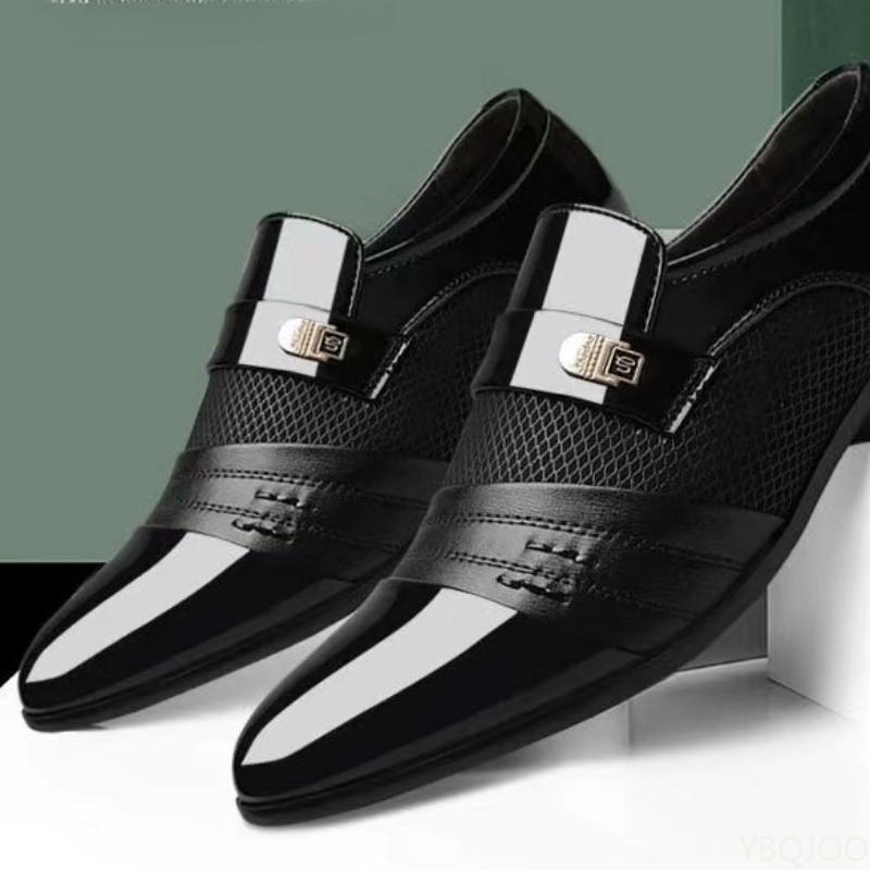Spring new Fashionable versatile Men's Business Elegant minimalist Pointed Toe Shoes men comfortable dress shoes