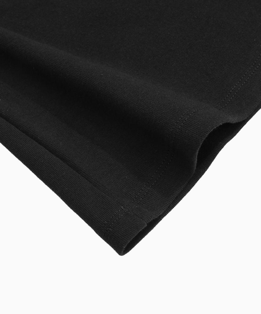 Deodeulimeo Healing Cotton Henley Neck Short Sleeve T-Shirt Black