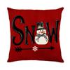 Christmas Pillowcase Decorative Linen Printed Porch Courtyard Sofa Home Decoration Pillowcase