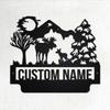 Unique Handcrafted Personalized Retro Metal Deer Family Sign Custom Nameplate AAA Grade Outdoor Decor