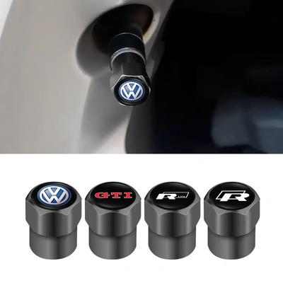 For n14Pcs 3D Styling Car Wheel Tire Valve Caps Stem Cap Accessories For Volkswagen VW Touareg Sharan Touran Golf T5 Polo Arteon Jetta