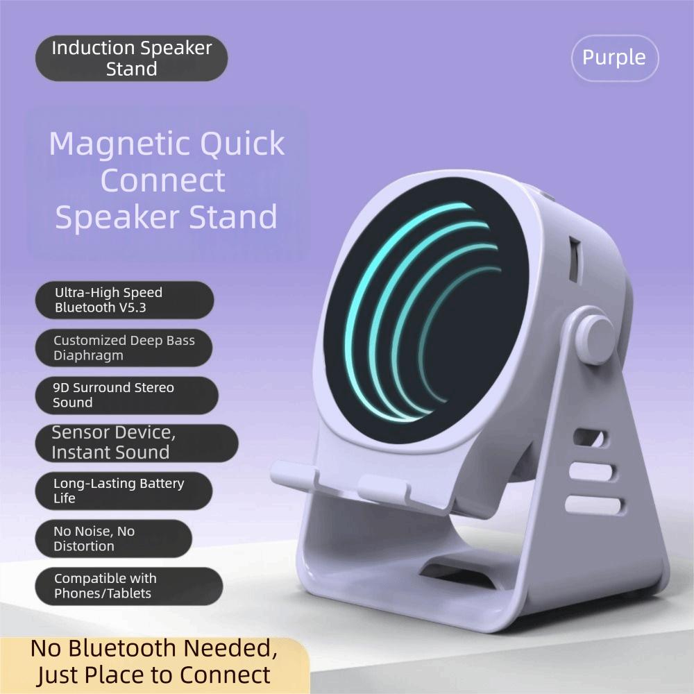 USB Charging Inductive Speaker Phone Stand Adjustable Angle Wireless Audio Speaker Phone Support