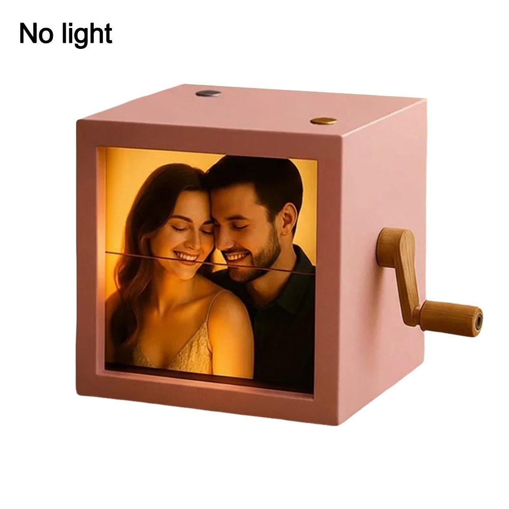 Unik med lätt vändbar fotolåda Handvevad 3D-utskriven fotoalbum Personlig fotoblädderbok Presenter