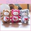 Cute Cartoon Lotso Style Bear Plushie Keychain Travel Bag Decor Kids Gift Doll