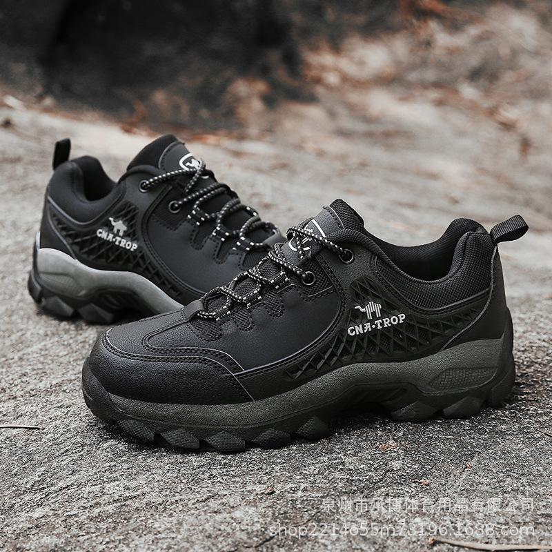 Hiking Shoes Men's Cross-border Autumn and Winter Outdoor Hiking Shoes Rock Climbing Camping Breathable Non-slip Wear-resistant Rubber Sole Casual Sh