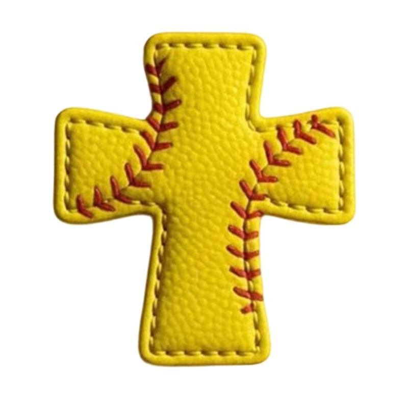 Handmade Pocket Size Christian Faith Crosses Baseball Football Softball Designs Encouragement Gift for Athletes жёлтый