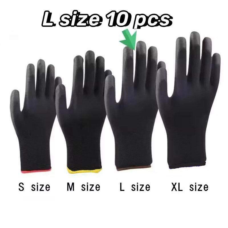 10 Pairs Durable Safety Gloves - Anti-Slip, Wear-Resistant, Esd Protection For Gardening & Woodworking