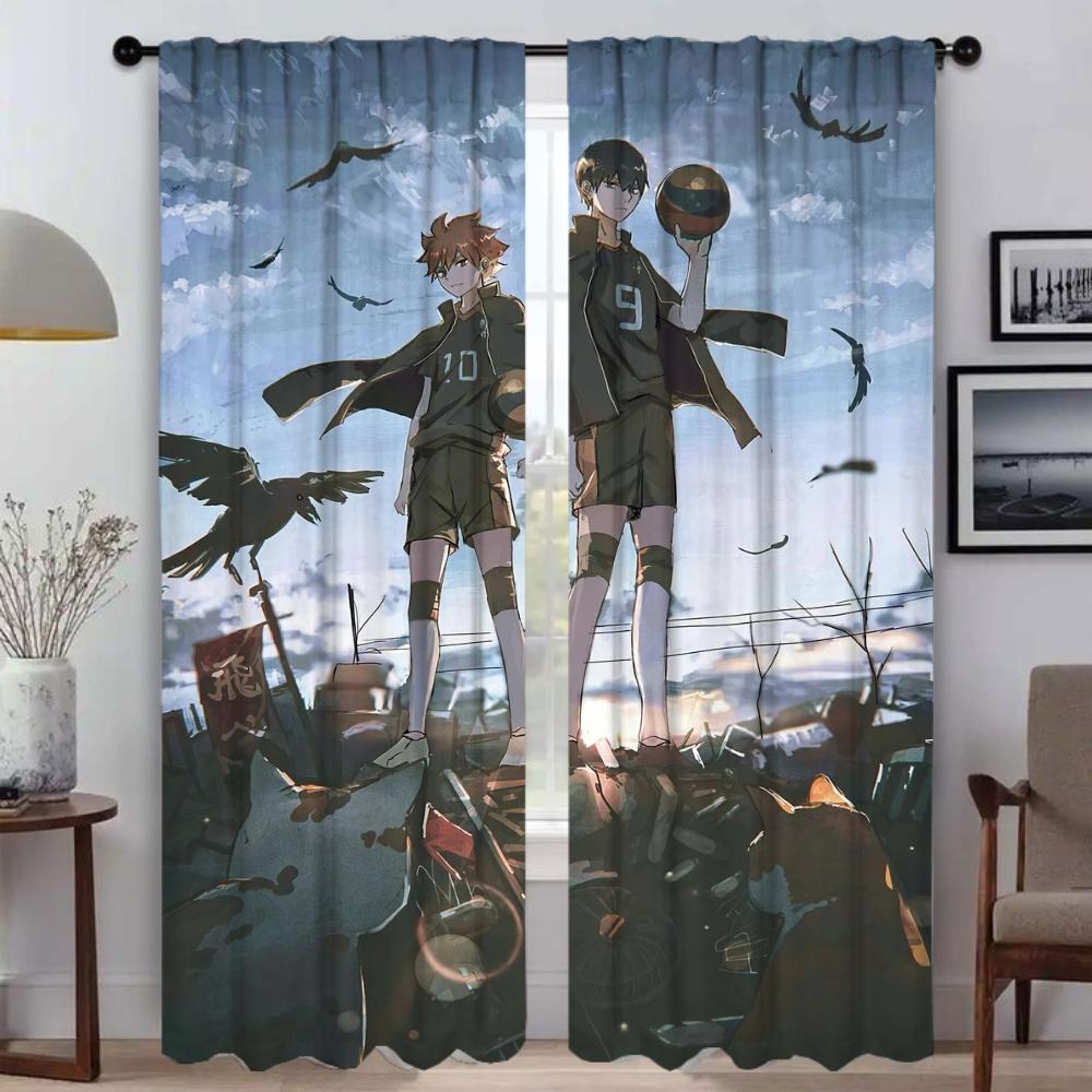 

Кухонные шторы для гостиной Haikyuus Home Interior Шторы 2 шт. Хэллоуин украшения затемняющие шторы разделительные жалюзи W50xH70cmx2pcs-CL