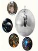 Sparkling Large Silver Mirror Disco Ball | Glass Material with Hook, No Power Needed - Hanging Party Decoration for Weddings, Ch