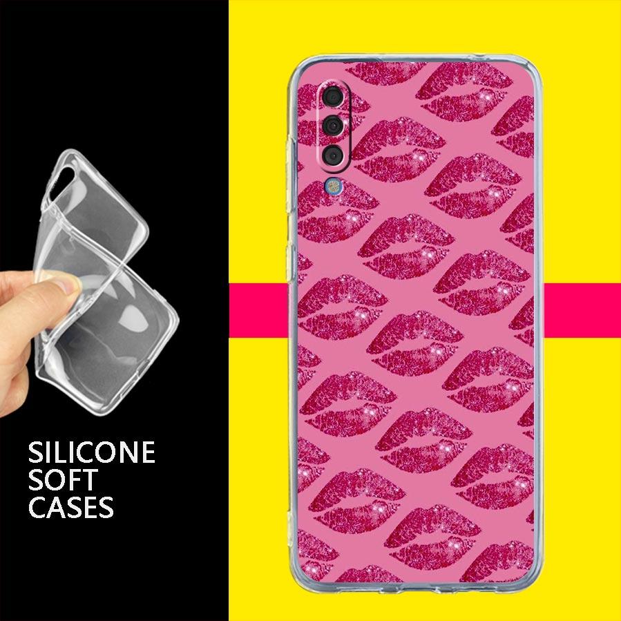Case For Samsung A14 A50 A70 A30 A40 A20E A10S A20S A02S A04S A12 A22 A32 A34 A42 A52 5G A54 Gold Pink Rose Glitter Hearts Cover