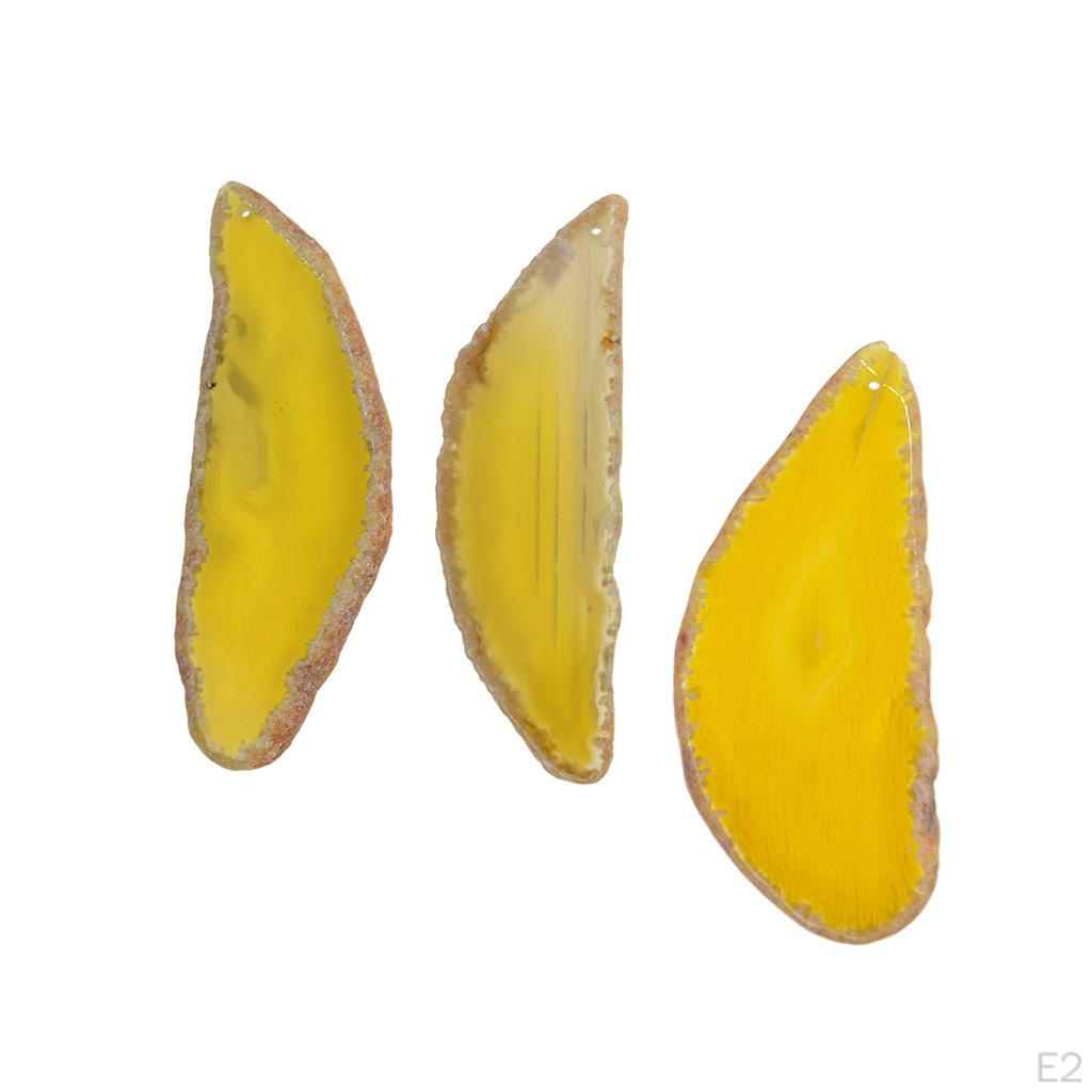 6x Irregular Agate Slice Crystal Charms Crafts DIY Bracelet Earring Necklace