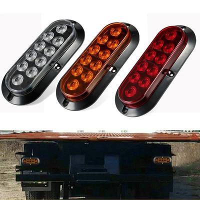 10 LED 6'' Oval Aufbaumontage Brems-Stopp Seitenmarkierungsleuchte Stopp Blinker Rücklicht Anhänger LKW Lampe 12V