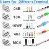 Crimping Tool Set Ratcheting Wire Crimp Pliers For Heat Shrink Non-Insulated Open Barrel Ferrule Connector Solar Energy Terminal