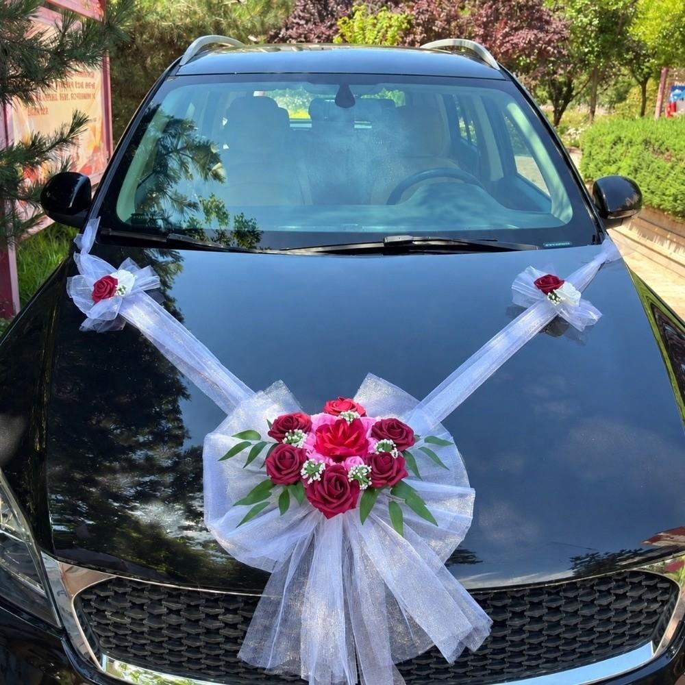 Multiple Colors Artificial Rose Car Decor Bridal Vehicle Decor Bridal Car Decoration