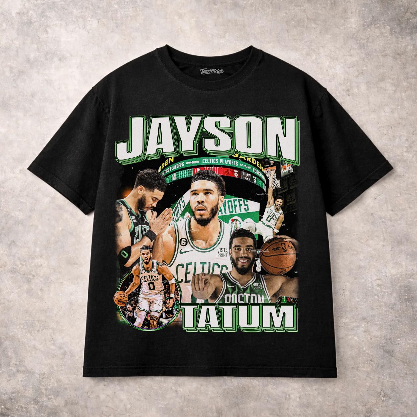 Jayson Tatum T Shirt Boston Celtics NBA Basketball Star Playoffs Graphic Tee 3XL