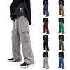 Men's Retro Corduroy Straight Leg Pants with and Multiple Pockets for Casual Wear