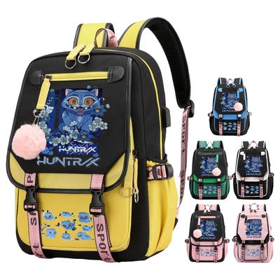 Cartoon Anime Character Trend School Bag, Large Capacity, Fashion Bag For Boys And Girls