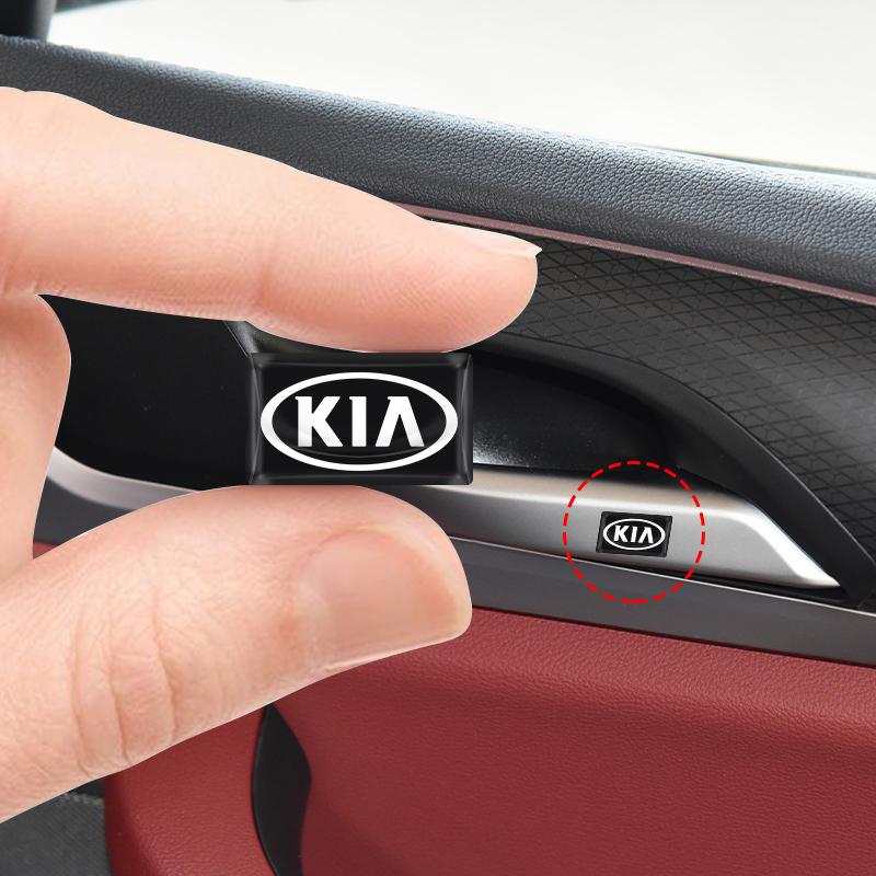 2/5/10 ks Emblém s logem auta 3D samolepky Karbonové vlákno Volant Pro Kia Rio Ceed Sportage Cerato Soul Sorento K2 K5 Skládací Autodoplňky
