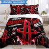 3PCS Houston Rockets Bedding Set Duvet Cover Closure Includes 1 Duvet Cover & 2 Pillowcases for All Seasons Bedroom Decor Christmas Fan Gifts