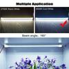 8X 12V Interior LED Light Bar 48 Leds Strip Lights With Switch And Magnets 6500K White Light For Car Van RV With US Plug