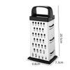 Wutuo Stainless Steel 4-Sided Grater with Flat Handle