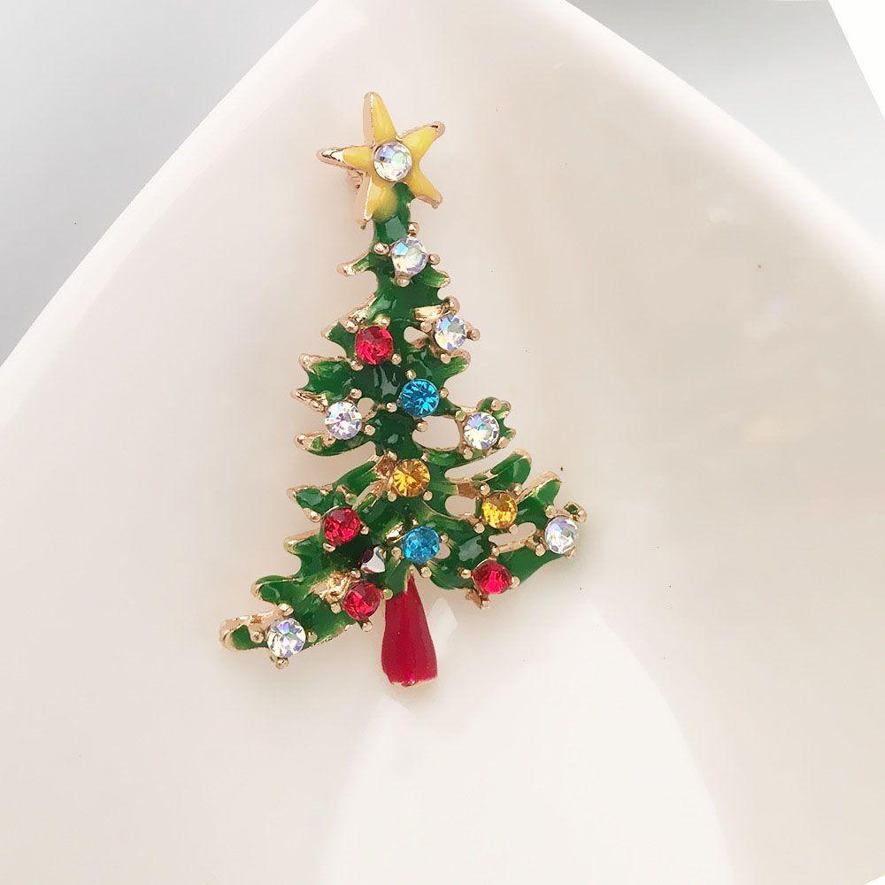 Colorful Girls Women Christmas Tree Brooch Pin Jewelry Christmas Gift Fashion Accessories