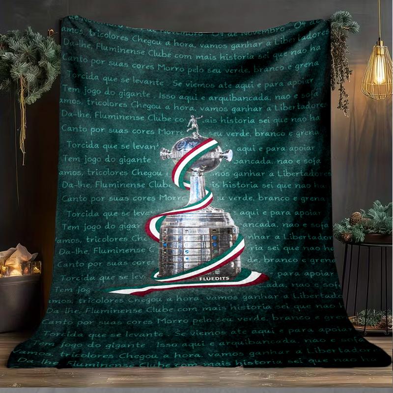 1PC Flumi-nense Football Club  Printed Soft Flannel Blanket Throw for Adult Bedroom Living Room Sofa Camping Travel Fan gifts Christmas Gifts