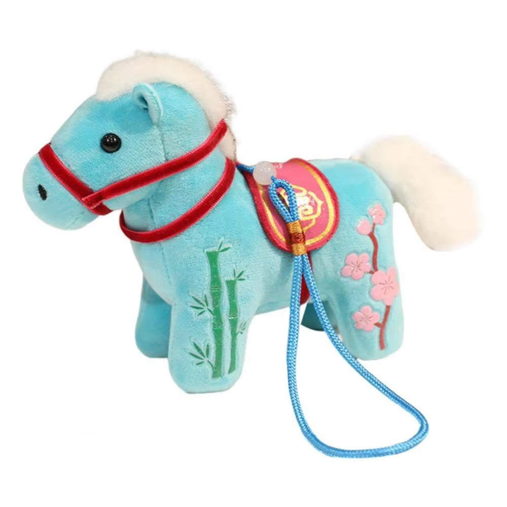 Cute Stuffed Animal Horse Kawaii Zodiac Pony Figurine Plush Horse Doll Pendant Chinese Zodiac