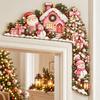 Corner Design Xmas Door Topper Festive Theme Reindeer Wall Decoration  Party Supplies