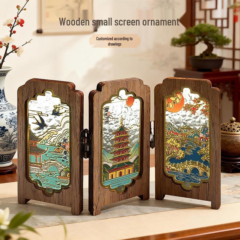 Regional Wooden Cultural Ornaments: Refrigerator Magnets & Handicraft Souvenirs