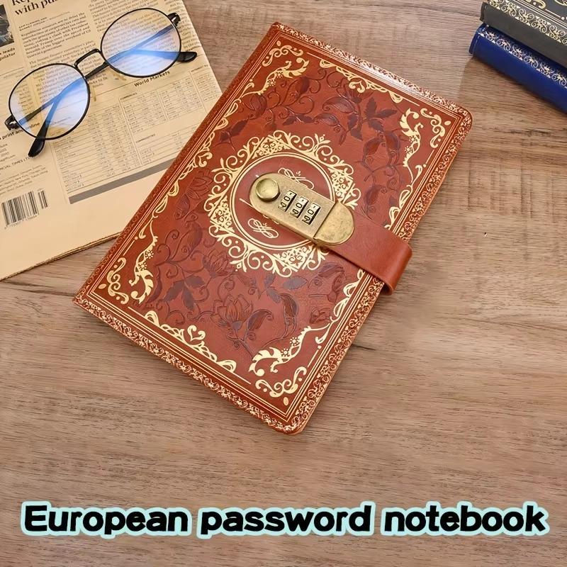 Digital Locking Journal - A5 Password Protected Diary with Secure Code Lock,200 Page Faux Leather Secret Notebook for Teens Gift