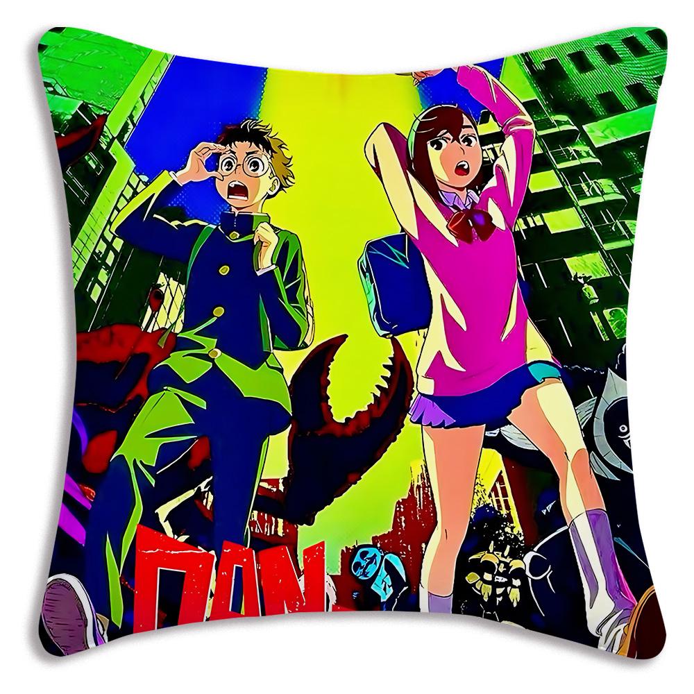 Comic cartoon D-Dandadans Pillow Covers Cartoon Sofa Decorative Home Double-sided Printing Short Plush Cute Cushion Cover