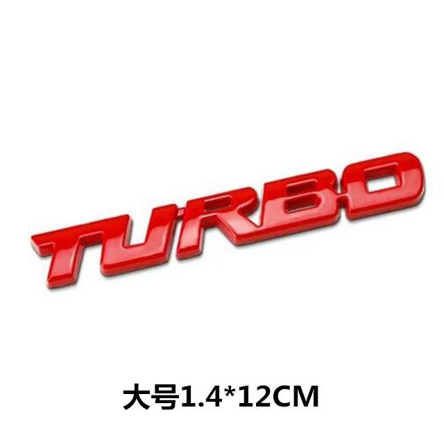 Car 3D Styling TURBO Sticker Alloy Metal Letter Motorcycle Emblem Badge Sticker Car Body Rear Tailgate Decal Auto Accessories
