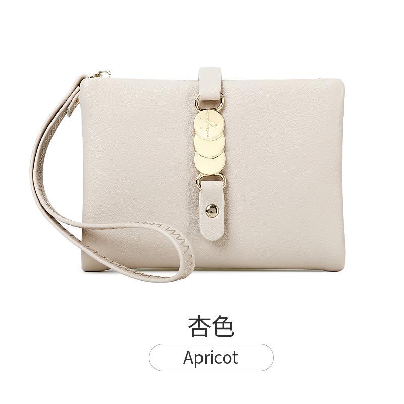 

Маленький кошелек женский новый модный кошелек из мягкой кожи женский складной кошелек для мелочи универсальный короткий кошелек абрикосовый