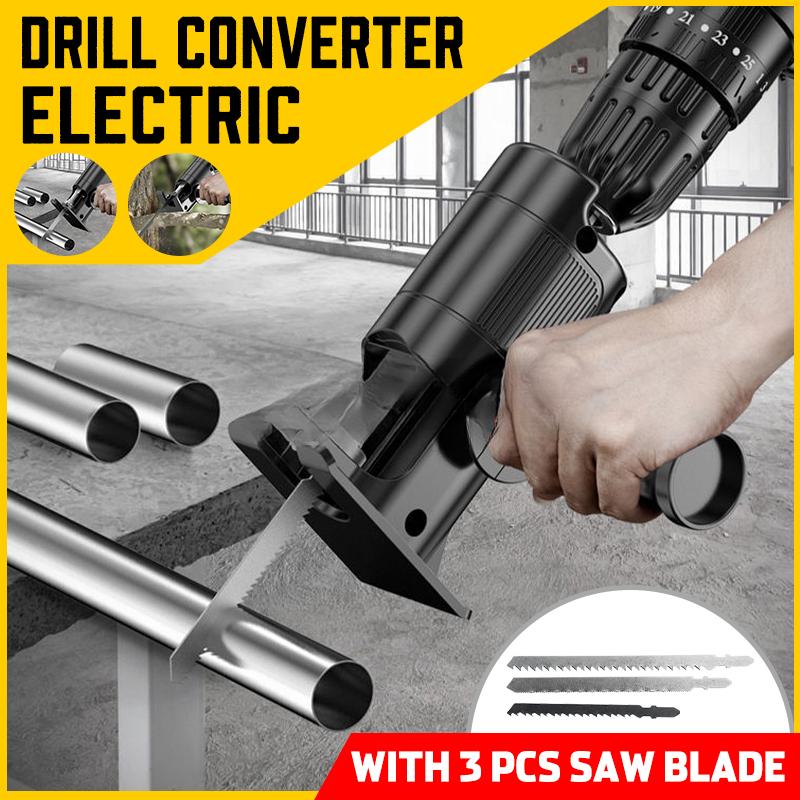 Adapter Hand Tool Saw Blades Saw Electric Drill Modified Cordless Reciprocating Saw Power Drill Metal PVC Woodworking Tool 5 PCS