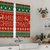 Weihnachtskitz Rot Grün Bedruckte Hochverdunkelnde Vorhänge Arbeitszimmer Küche Wohnzimmer Fenstervorhang Schlafzimmer Accessoire 2 Paneele