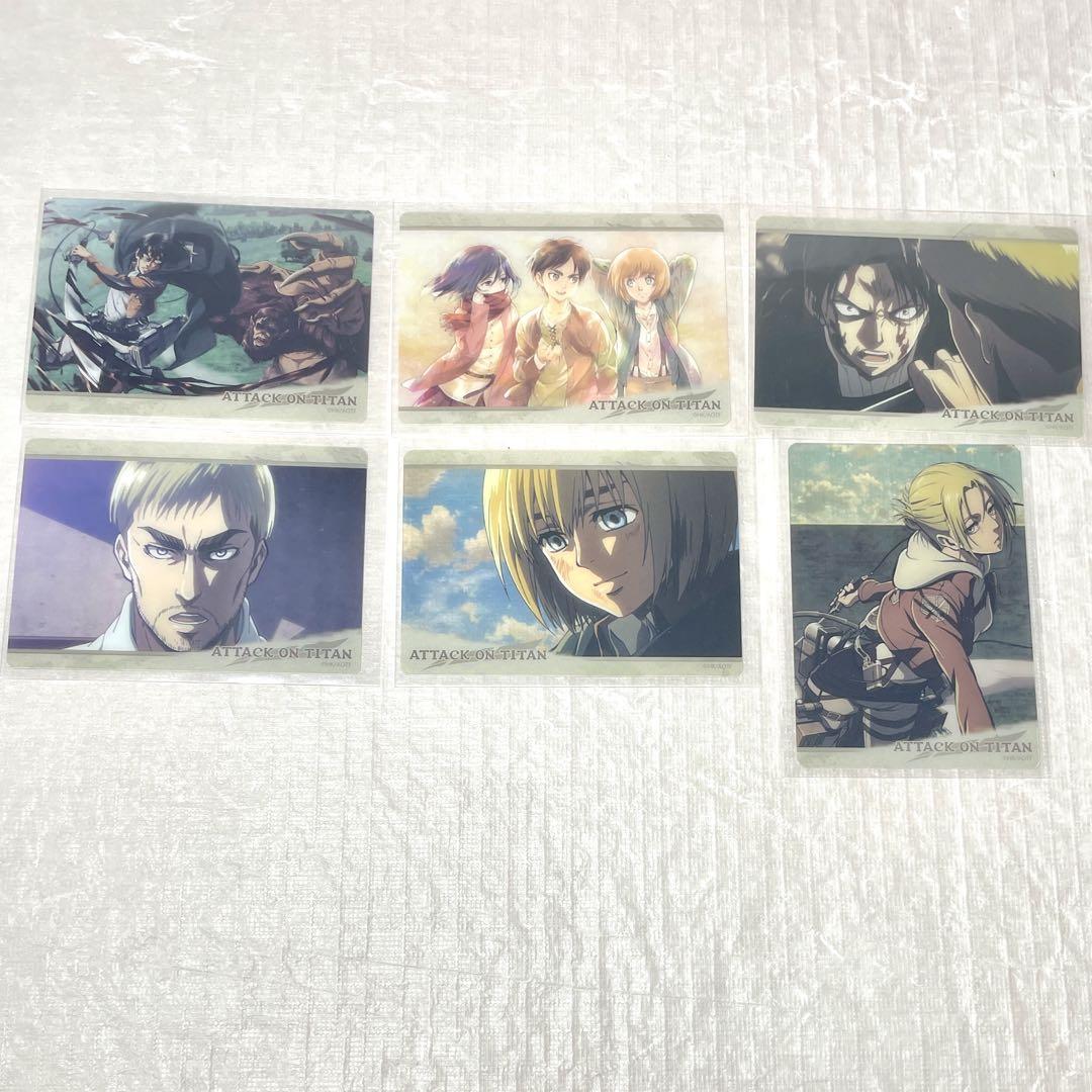 

[USED] Attack on Titan Village Vanguard Limited Edition Clear Cards (6 Cards)