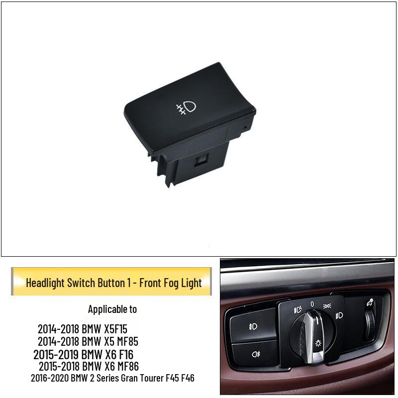 BMW X5/X6 Headlight Switch Button Cover Plate F15/F16 X5M Light Control Knob