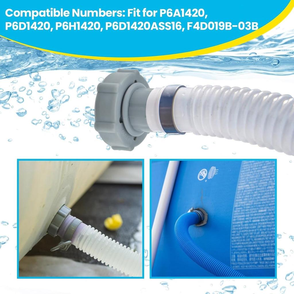 Schwimmbecken Ablaufanschluss Verbindet Ersatz für Schwimmbecken Ablaufstopfen Anschluss Schlauchadapter Verbindung Garten