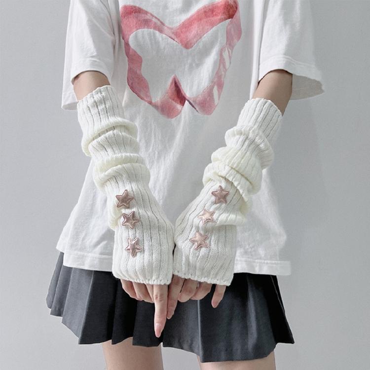 Subculture Arm Gloves Arm Covers Anime Party Fingerless Gloves for Dancing Party Arm Sleeves Teens Girl Arm Cover