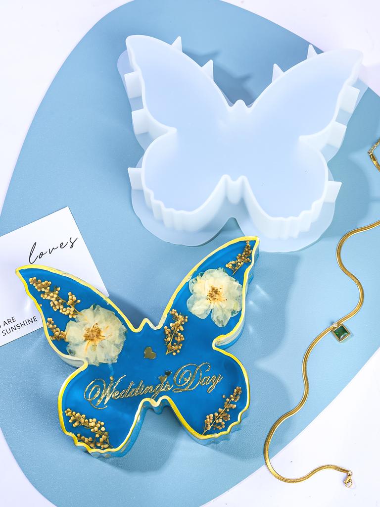 Large Butterfly Resin Molds DIY Cute Silicone Mold Creative Butterfly Bookend Flower Preservation Kit Crafts Epoxy Resin Mould