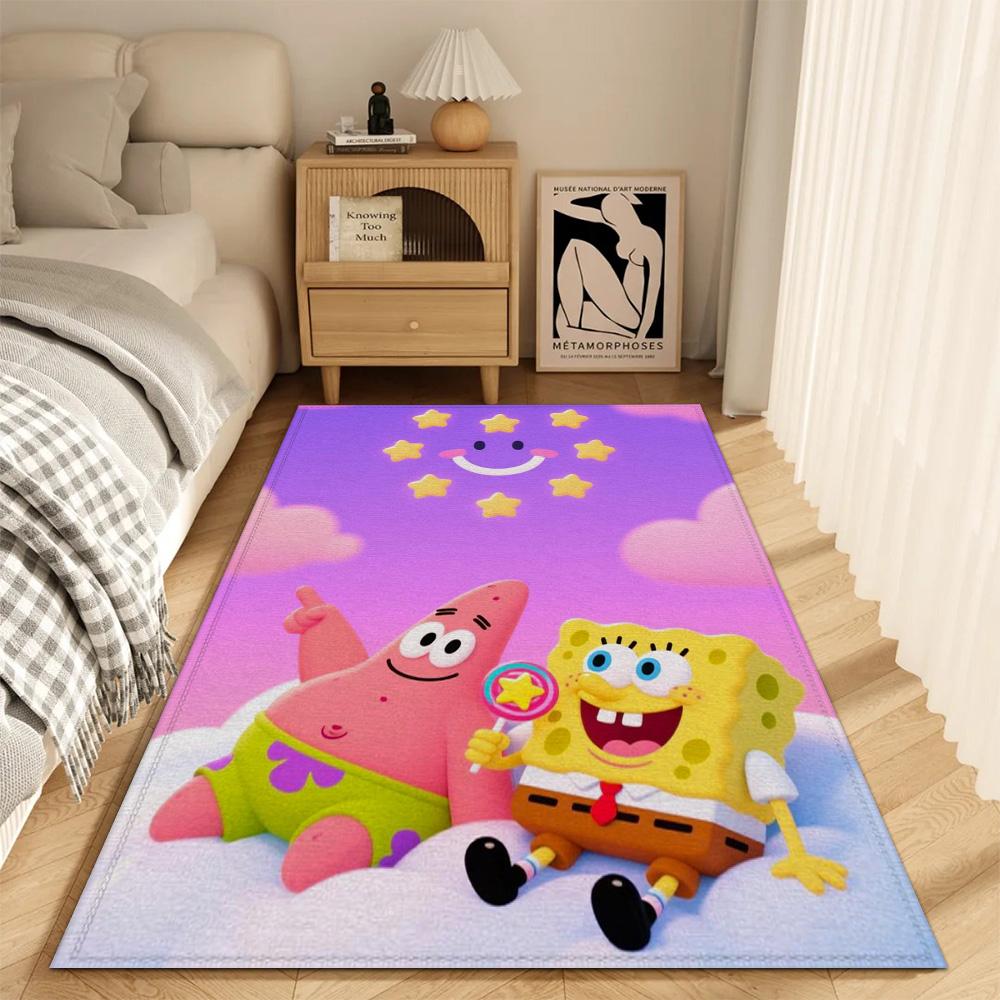 Fashion Entrance Mat Living Room Rugs Decoration S-spongebob Bath Mats Washable Non-slip Kitchen Rug Bedroom Carpet Balcony Door