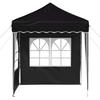 Pop Up Party Tent 195 X 195 X 245 Cm Black Oxford Fabric