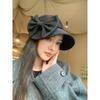 Women S Korean Style Winter Autumn Octagonal Hat Bow Decor Warm Sun Protection Cap