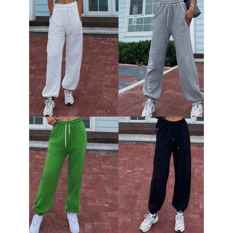 Akiyo Studio Fashion Style Loose Sweatpants Elastic High Waist Terry Casual Pants Trendy Girls