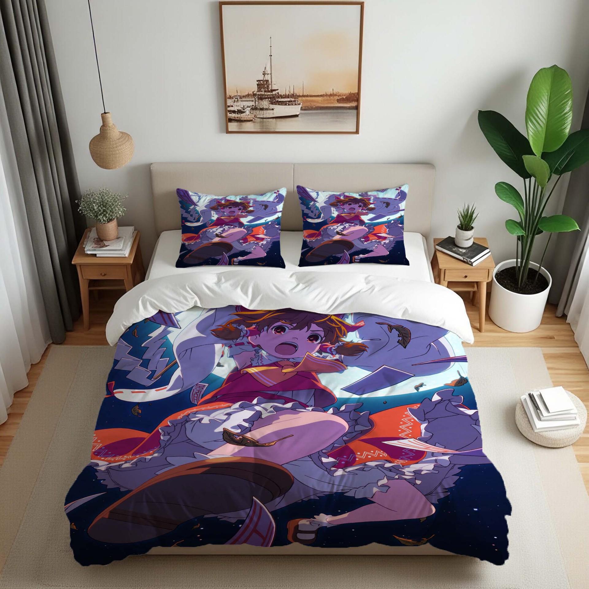 Мультсериал 3D Цифровая Печать Трехкомпонентный Комплект Постельного Белья Комплект Постельного Белья 90*190