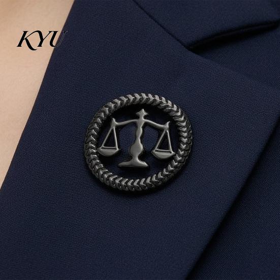 Attorney Suit Accessory Justice Scale Lapel Pin for Lawyer, Vintage Balance Alloy Lawyer Badge Brooch, Formal Outfits Accessories Offices and