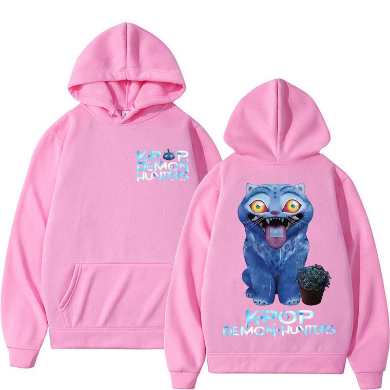 2025 New Anime Demon Hunter Fun Derpy Tiger Hoodie Men's Fashion Printed Sweatshirt Large Size Cotton Casual Sportswear