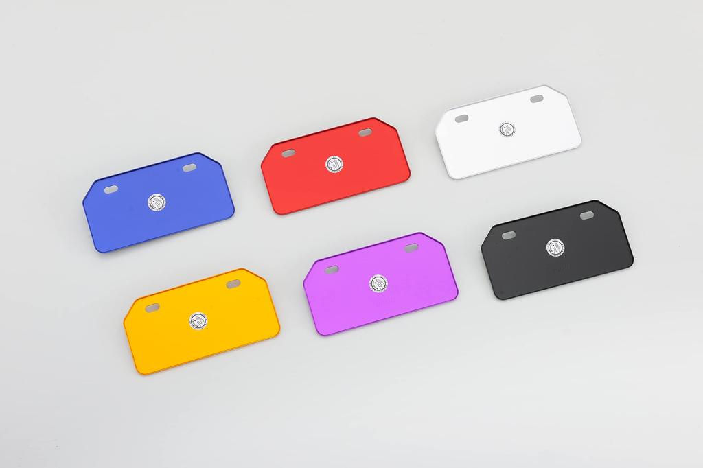 POSH FAITH Motorcycle Aluminum License Mountain New Standard for 125cc and Under Plate, Shape, Compliant, (Mountain Shape), Silver, 500292-03-10